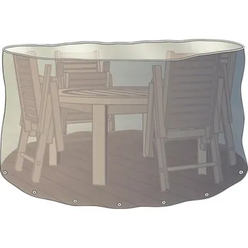 Krycí plachta Ochranný obal na soupravu zahradního nábytku GARDEN PLACE Ø 320 cm, v. 95 cm průhledný
