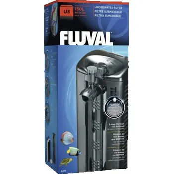 Akvarijní filtr Vnitřní filtr do akvária Fluval U3 pro akvária 90 - 150 l, max 600 l/h vč. filtračních médií