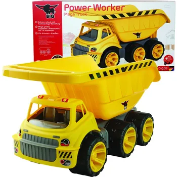 autíčko BIG Pracovní auto sklápěč Power Worker Mega Truckvelký nakládací prostor o objemu 12,8 l délka 65 cm od 24 měsíců