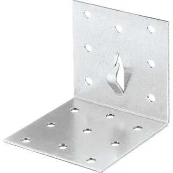 Tesařské kování Spojovací úhelník děrovaný 60x60x60 mm, sendzimirově pozinkovaný, 1 ks