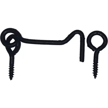 Spojovací materiál Hák rozpěrný s okem 50mm zinek černý, 2 ks