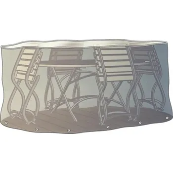 Ochranný obal na soupravu zahradního nábytku oválný GARDEN PLACE 230 x 130 x 70 cm průhledný