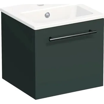 Koupelnový nábytek Koupelnová skříňka s umyvadlem Intedoor TRENTA 40 cm šalvějově zelená matná TRE MINI 40 1Z B A9146