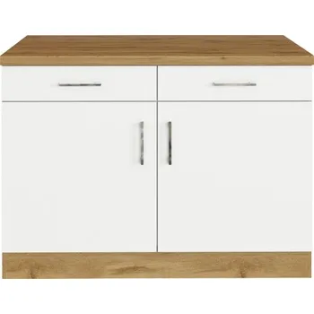 Kuchyňská skříňka Kuchyňské skříňky spodní s dvířky Held Möbel Sorrento 100 x 60 x 86 cm bílá matný dub světlý matný