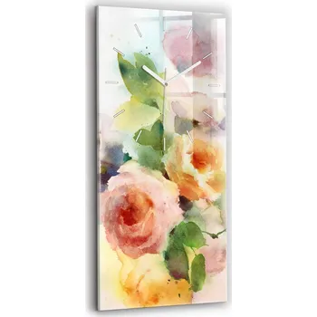 Hodiny Skleněné nástěnné hodiny do moderního interiéru - Vizualizace přírody 30x60 cm