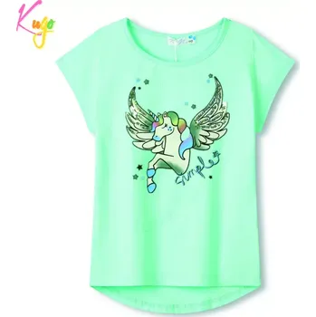 Dívčí tričko Dětské tričko KUGO KC9974 zelené vel.104,116