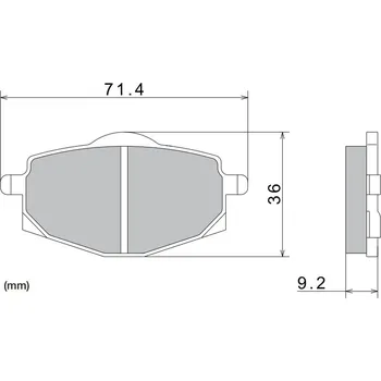 Brzdové destičky, NISSIN (semi-metalická směs) 2 ks v balení NISSIN M501-386
