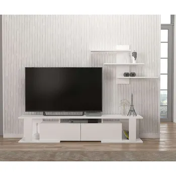 Obývací stěna ENGENO skandinávská obývací stěna, bílá