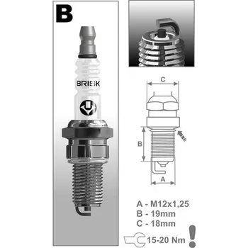 Zapalovací svíčka BBR12C řada Super, BRISK - Česká Republika BRISK M231-011