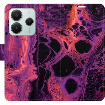 Pouzdro na mobilní telefon Flipové pouzdro iSaprio - Abstract Dark 02 - Xiaomi Redmi Note 14 5G