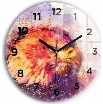 Hodiny Nástěnné hodiny kulatý dekorativní klasické kuchyňské Akvarel orel průměr 30 cm
