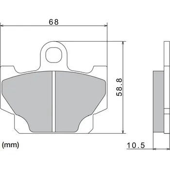 Brzdové destičky, NISSIN (semi-metalická směs) 2 ks v balení NISSIN M501-387