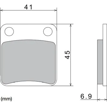 Brzdové destičky, NISSIN (semi-metalická směs) 2 ks v balení NISSIN M501-370