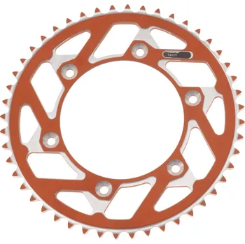 Duralová rozeta MASTER pro sekundární řetězy typu 420, Q-TECH (oranžový elox, 46 zubů) Q-TECH M285-1005-46E