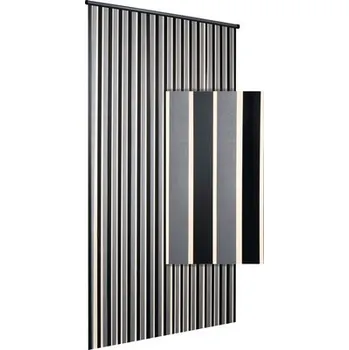 Závěs do dveří Linten HQ stříbrná/černá 90x220 cm