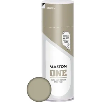 Barva ve spreji Lak ve spreji Maston ONE šedobéžová lesk RAL1019 šedobéžový 401 ml