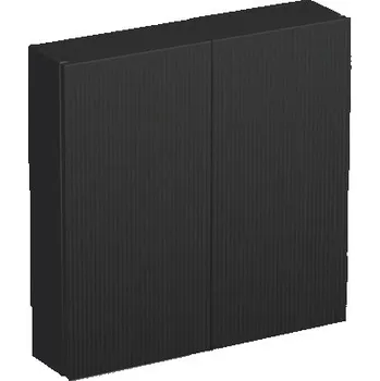 Koupelnový nábytek Koupelnová skříňka závěsná Intedoor TRENTA černá matná 80 x 60 x 15 cm TRE HZ 80x15 2D B A9276