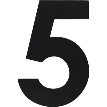 Domovní číslo Nerezové číslo RN.120L.5.CE v plochém „2D“ provedení, matná černá