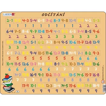 Puzzle Larsen rámové vzdělávací Odečítání 81 dílků