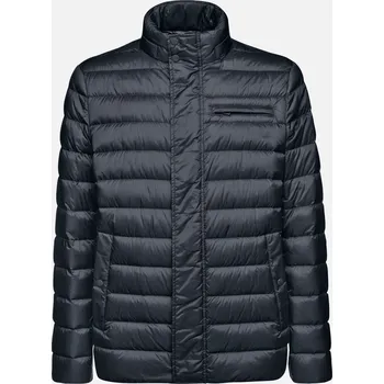 Tmavě modrá pánská prošívaná bunda Geox Warrens - Pánské GEOX černá 3030205