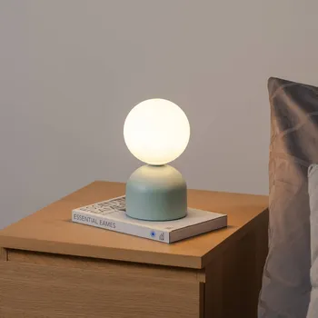 Lampička TK Lighting Stolní lampa Miki, mátově zelená, výška 21 cm, kov/sklo, G9 mátově zelená, opálová 1 x 8 W LED - Doprava zdarma