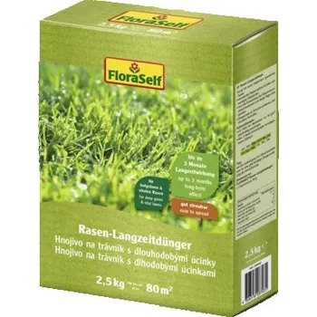 Hnojivo Trávníkové hnojivo s dlouhodobými účinky FloraSelf 2,5 kg