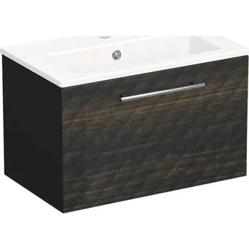 Koupelnový nábytek Koupelnová skříňka s umyvadlem Intedoor TRENTA 60 cm černohnědá TRE MINI 60 1Z S LR29