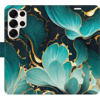 Pouzdro na mobilní telefon Flipové pouzdro iSaprio - Blue Flowers 02 - Samsung Galaxy S25 Ultra