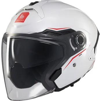 Helma na motorku MT Helmets Otevřená helma MT Cosmo SV lesklá bílá M