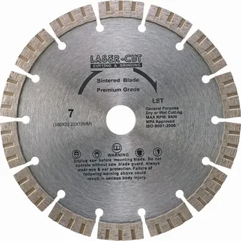 Řezný kotouč Diamantový kotouč segmentový 180 x 22,23 x 12mm LST LASER-CUT L00114