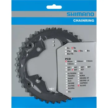 Shimano FC-M4000 šedý 40 zubů