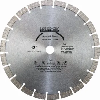 Řezný kotouč Diamantový kotouč segmentový 300 x 25,4 x 10mm LST LASER-CUT L001230