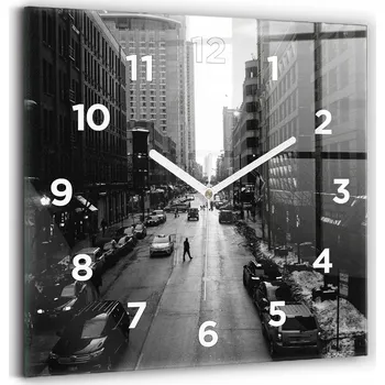 Hodiny Nástěnné hodiny Wallfluent černé 30 cm