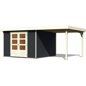 Zahradní domek Dřevěný zahradní domek ASKOLA 6 s přístavkem 240 Lanitplast