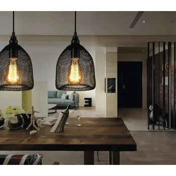 Lustr Bohemia-Design D031 E27 40 W černý s drátěným stínidlem