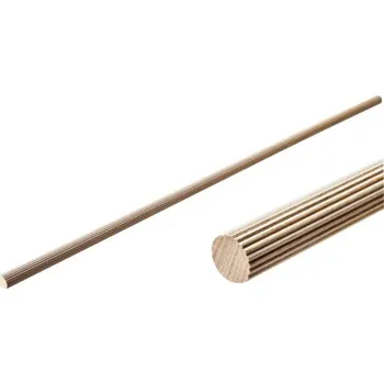Nábytkové kování Kulatina 20x1000mm drážkovaná buk GP 50 ks