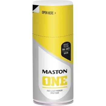 Barva ve spreji Lak ve spreji Maston ONE Satin RAL1021 řepkově žlutý 150 ml