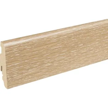 Podlahová lišta Soklová lišta Skandor dub pískově hnědá SU60L 19x58x2400 mm