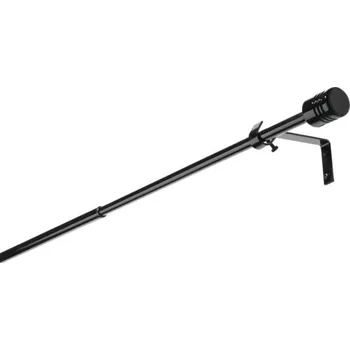 Teleskopická garnýž sada válec kovová Ø 13/16 mm 200-300 cm černá