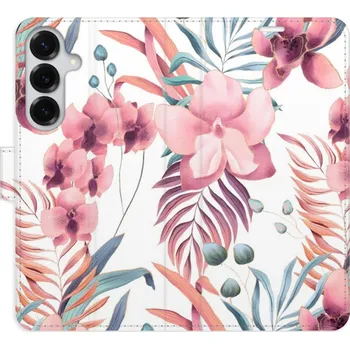 Pouzdro na mobilní telefon Flipové pouzdro iSaprio - Pink Flowers 02 - Samsung Galaxy S25+