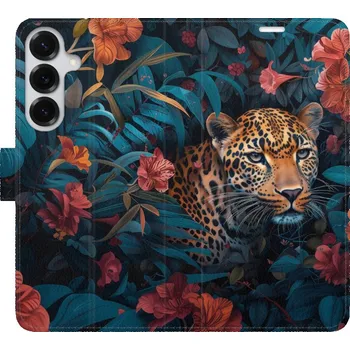 Pouzdro na mobilní telefon Flipové pouzdro iSaprio - Flower Jaguar 02 - Samsung Galaxy S25+