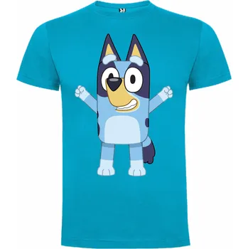 Chlapecké tričko Dětské bavlněné tričko s postavičkou Bluey Barva: Tyrkys, Velikost: 122/128 - 7/8let