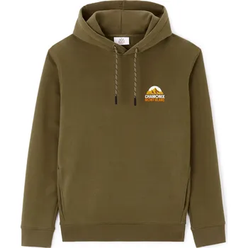 Pánská mikina Celio Mikina s kapucí Chamonix-Mont-Blanc 1161435 Khaki S