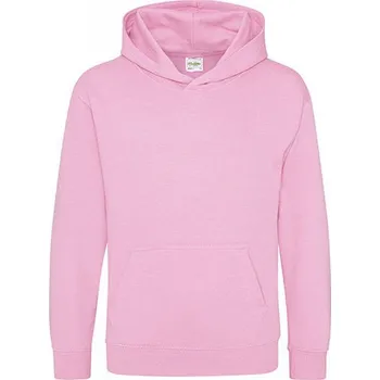 Chlapecká mikina Just Hoods Dětská klokánka s dvojitou kapucí 80% bavlna Barva: růžová světlá, Velikost: 3-4 roky JH001K