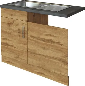 Kuchyňská skříňka Kuchyňská skříňka s dřezem Held Möbel Sorrento 110 x 60 x 86 cm dub světlý matný dub světlý matný