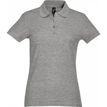 Dámské tričko Sol's Dámská přiléhavá vegan polokošile Passion Barva: šedá melange, Velikost: XL L513