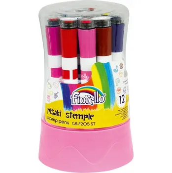 Fixy fix se razítkem v sadě barevné Fiorello sada fixů s razítky dětské 12 ks
