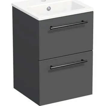 Koupelnový nábytek Koupelnová skříňka s umyvadlem Intedoor TRENTA 40 cm antracit matný TRE MINI 40 2Z B A3396