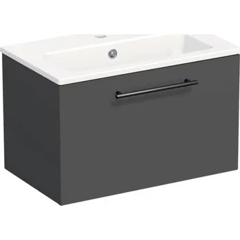 Koupelnový nábytek Koupelnová skříňka s umyvadlem Intedoor TRENTA 60 cm antracit matný TRE MINI 60 1Z B A3396