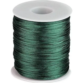 Příze Saténová šňůra Ø1 mm - 74 zelená tmavá